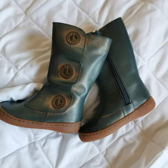 Livie & Luca Blue Gold Tiempo Boots Size 5 (baby) - Picture 2 of 11